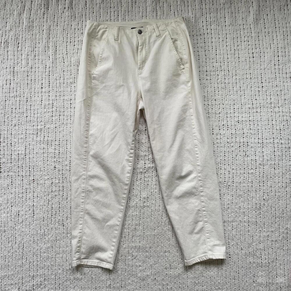 Eileen Fisher Women's Organic Cotton Straight Leg White Jeans - Size 6
